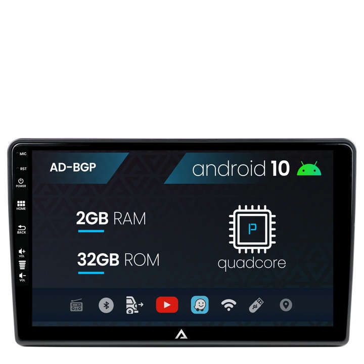 Ford Autodrop Navigáció (2005-2013), Android 10, P-Quadcore, 2GB RAM, 32GB ROM, 9 hüvelyk - AD-BGP9002, AD-BGRKIT137