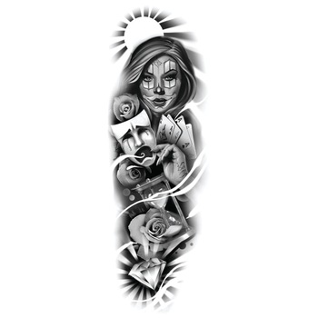 Tatuaj temporar pentru brate sau picioare monocrom, big zise 48 x 17 cm, #T/083- Tattoo Temporary Phuture® Tatuaj temporar pentru brate sau picioare monocrom, big zise 48 x 17 cm, #T/083- Tattoo Temporary Phuture®