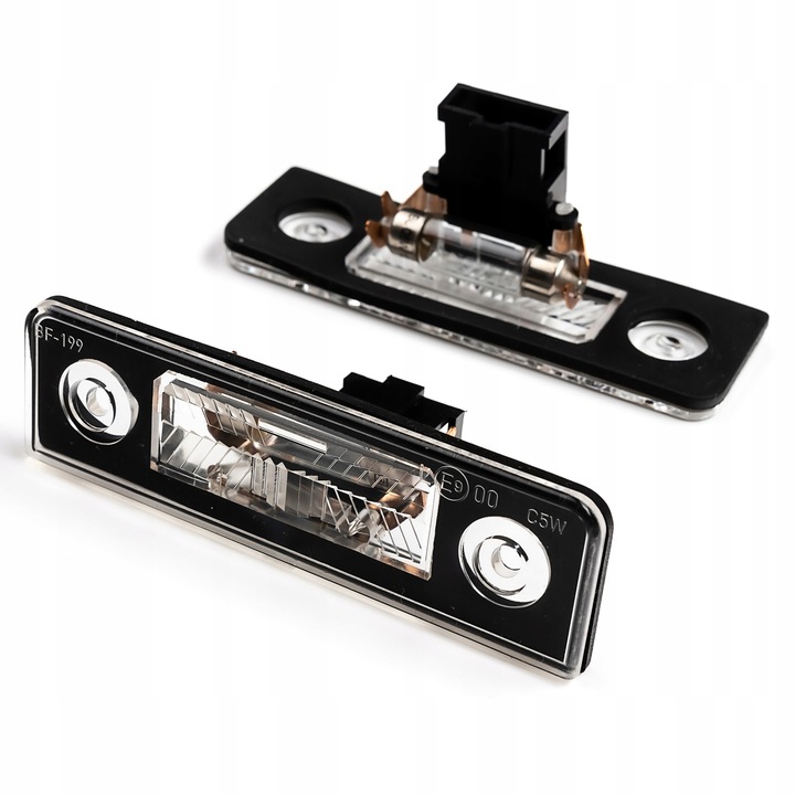Lampa Numar, Pentru Octavia II Octavia II Tour Roomster, Plastic, Negru/Transparent