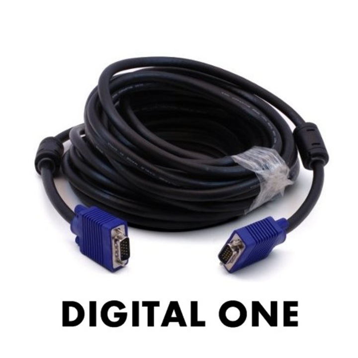 Кабел Digital One SP00041, VGA - VGA -10 метра , с феритен филтър