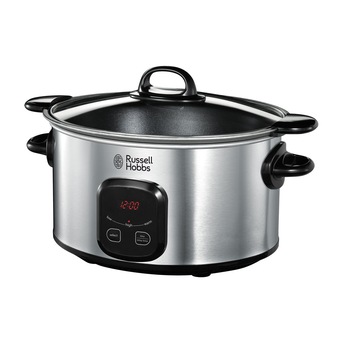 Slow cooker Russell Hobbs MaxiCook 22750-56, 6 L, 3 setari, Oala detasabila, Control digital, Inox Slow cooker Russell Hobbs MaxiCook 22750-56, 6 L, 3 setari, Oala detasabila, Control digital, Inox