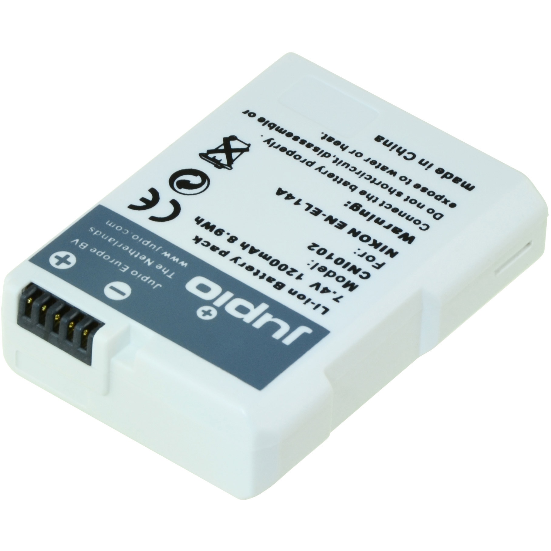 Acumulator Jupio tip Nikon EN-EL14(a) Ultra v4, 1200 mAh, pentru Coolpix P7000, Coolpix P7100 , Coolpix P7800 , Df body, D3100, D3200, D3300, D3400, D5100, D5200, D5300, D5500, D5600