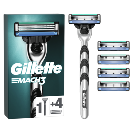 Aparat de ras Gillette Mach3 + 4 rezerve