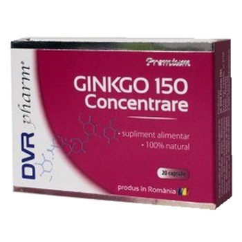 Supliment alimentar DVR Pharm Ginkgo 150 Concentrare x 20 capsule Supliment alimentar DVR Pharm Ginkgo 150 Concentrare x 20 capsule