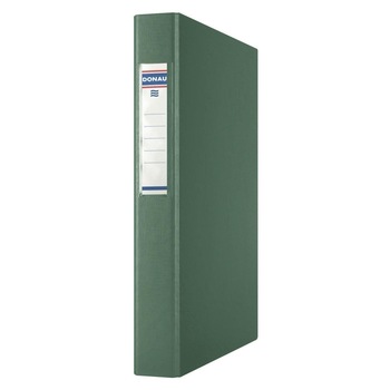 Caiet mecanic DONAU A4, 40mm, 4 inele de 25 mm, cu eticheta, verde Caiet mecanic DONAU A4, 40mm, 4 inele de 25 mm, cu eticheta, verde