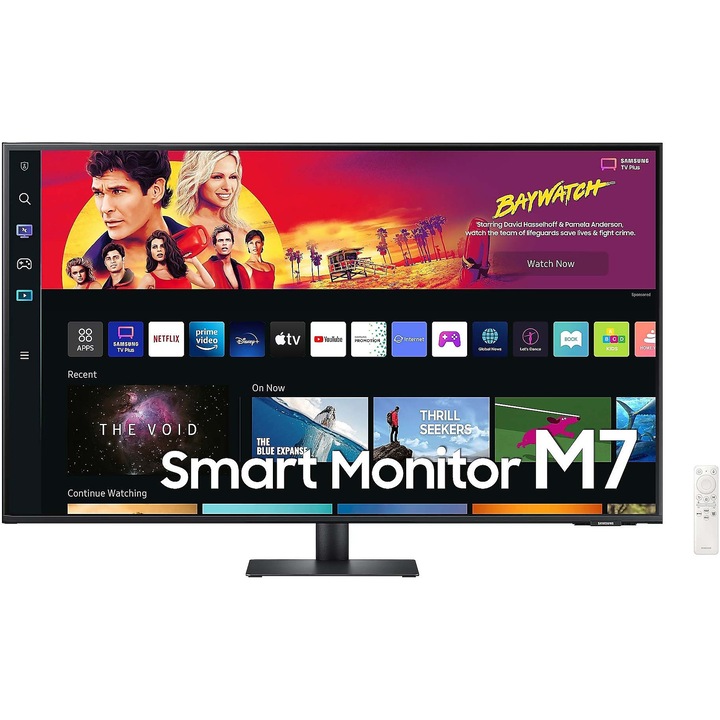 Samsung Smart M7 LED monitor, 43 hüvelykes, UHD 3840x2160, 4 ms GTG, fekete