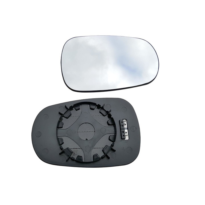 Oglinda Auto Dreapta, Compatibil Cu Renault Megane I, Clio 1994-2005, Incalzita, Argintiu/Negru