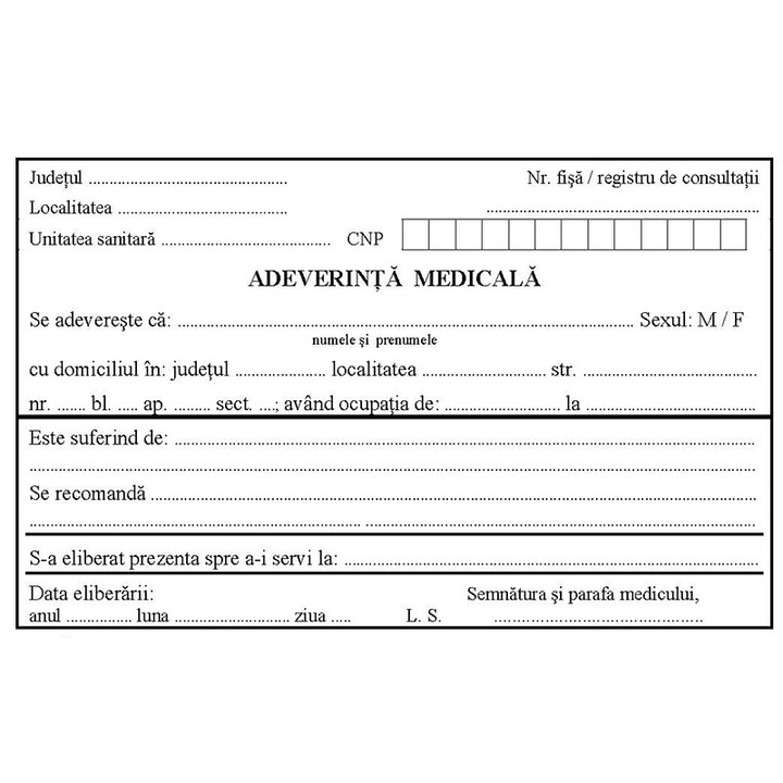 Adeverinta medicala