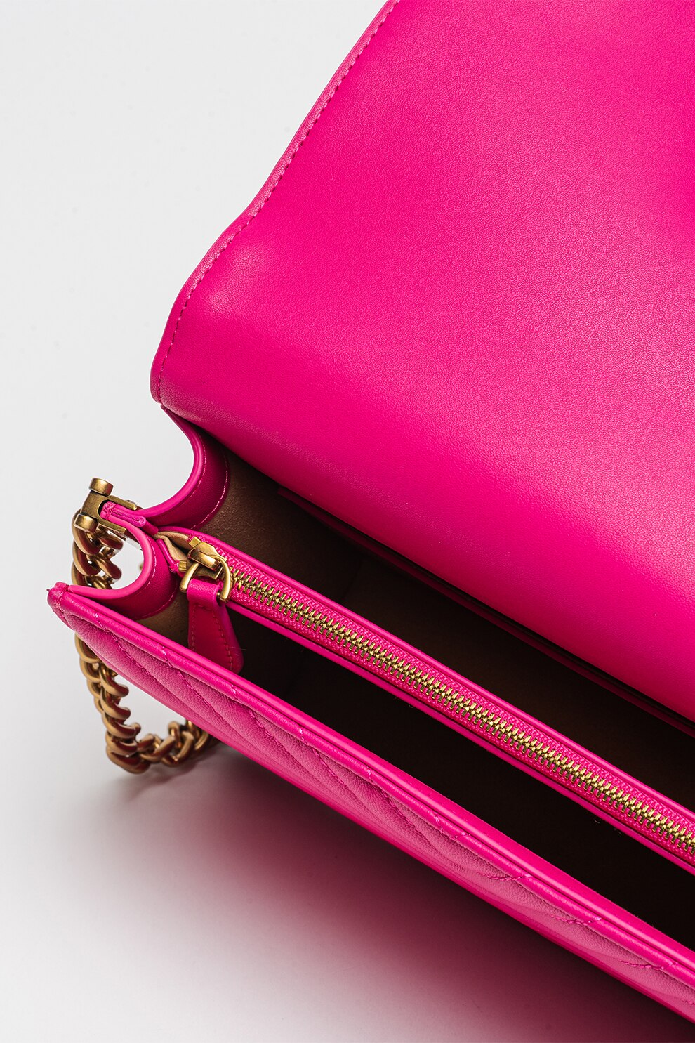 Pinko, Geanta crossbody din piele Love Click Classic, Fucsia eMAG.ro