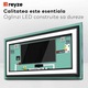 Oglinda LED 90x80 cm Orizontala, LED 3000K Cald, Butoane Tactile ON/OFF, Dimare, Functie Dezaburire 30-40° C - Reyze Gama Salono