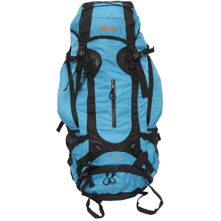 Rucsac de alpinism, Campus, 45 l, Impermeabil, Poliester, Bretele reglabile, 1,7kg, Albastru/Negru