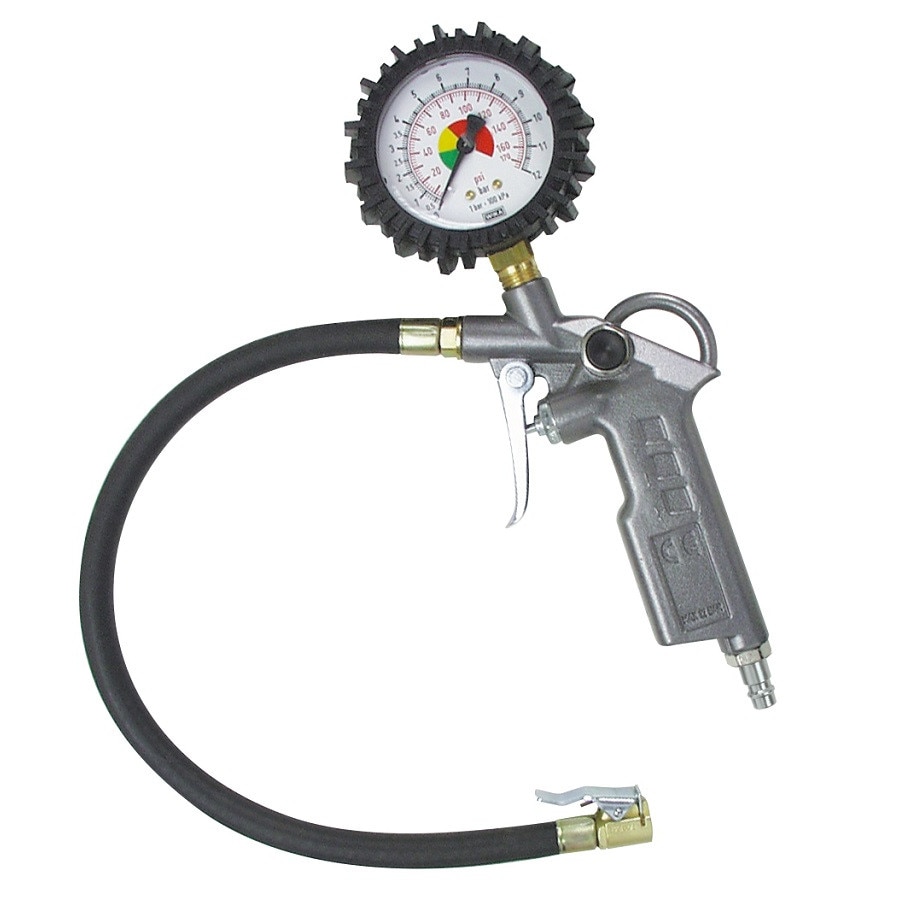 Pistol de umflat cu manometru, 0-12bar, FIAC Italia, cupla rapida