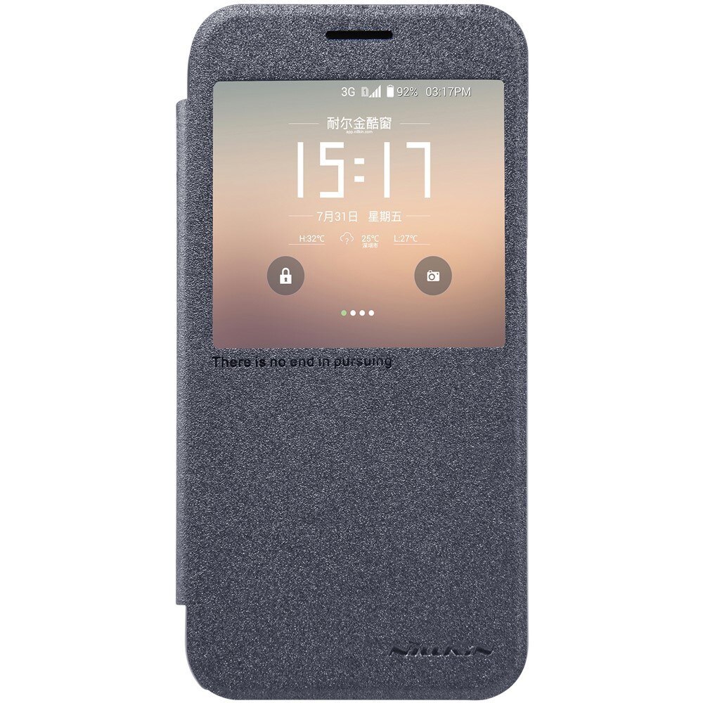 Husa Samsung Galaxy S7 Nillkin Sparkle Flip Carte - View Gri / Grey