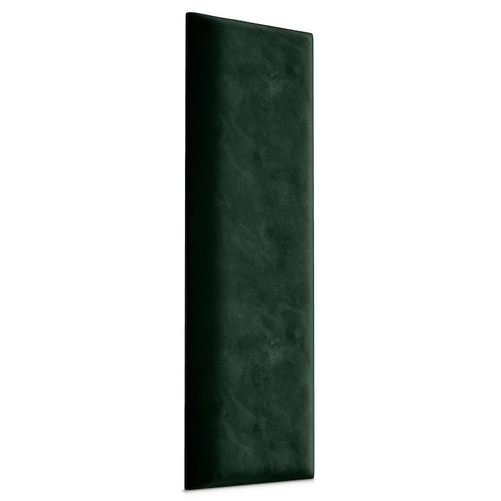 Panou Tapitat Pentru Perete Catifea 3D Verde inchis 80x20cm