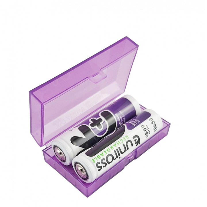Set 2 acumulatori 18650, Li-Ion, 2500 mAh, 3.6V