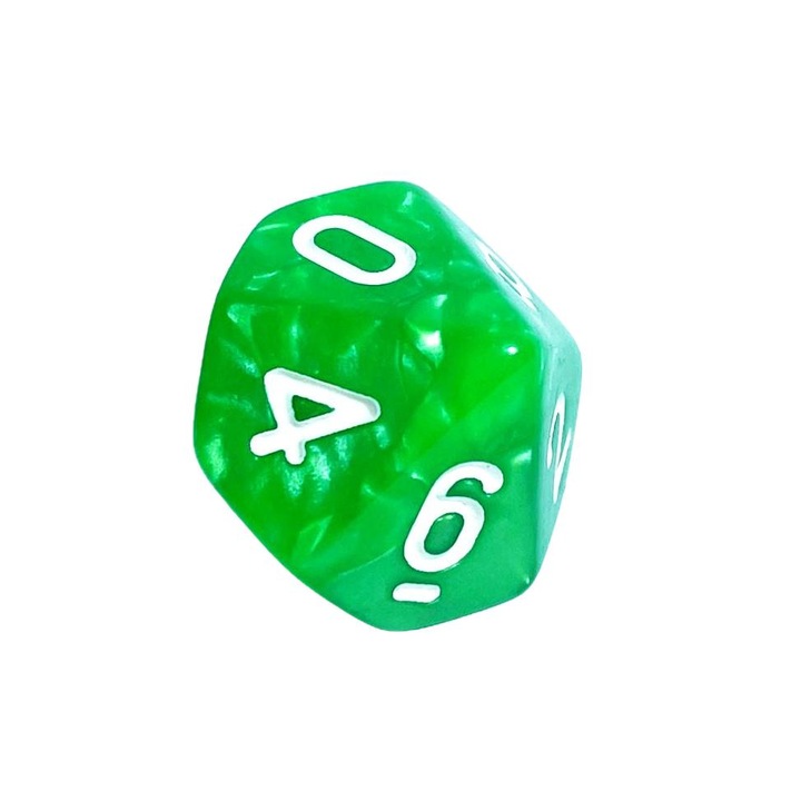 Зар за игра, Ролева игра, Акрил, 1,6 см, Зелен/Бял