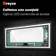 Oglinda LED 90x80 cm Orizontala, LED 3000K Cald, Butoane Tactile ON/OFF, Dimare, Functie Dezaburire 30-40° C - Reyze Gama Salono