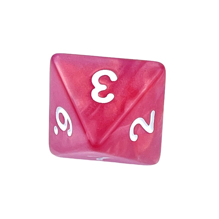 Kocka 8 oldallal, akril, piros