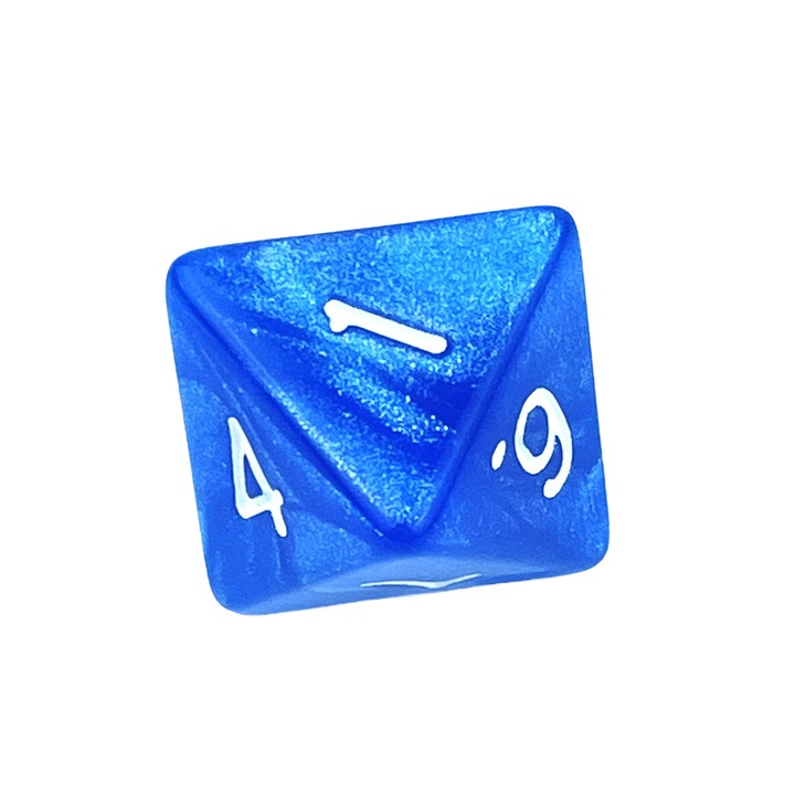 Kocka 8 oldallal, akril, kék