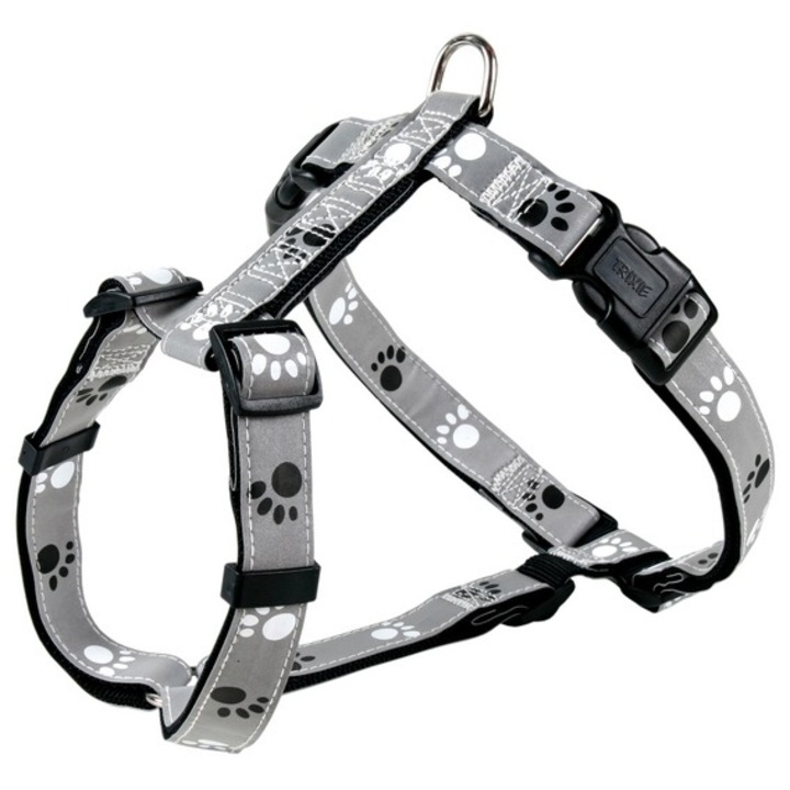 Нагръдник Trixie Silver Reflex SM 12232, 40 - 65 см, Черен/Сив
