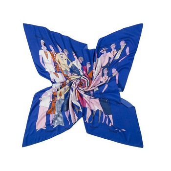 Esarfa din matase si poliester Paris Lady Blue Esarfa din matase si poliester Paris Lady Blue