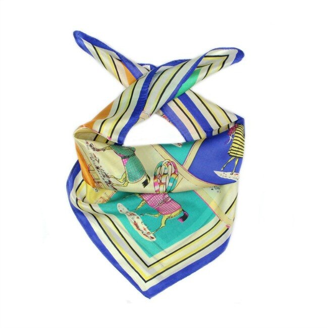 Esarfa din matase naturala 100% Equita Blue