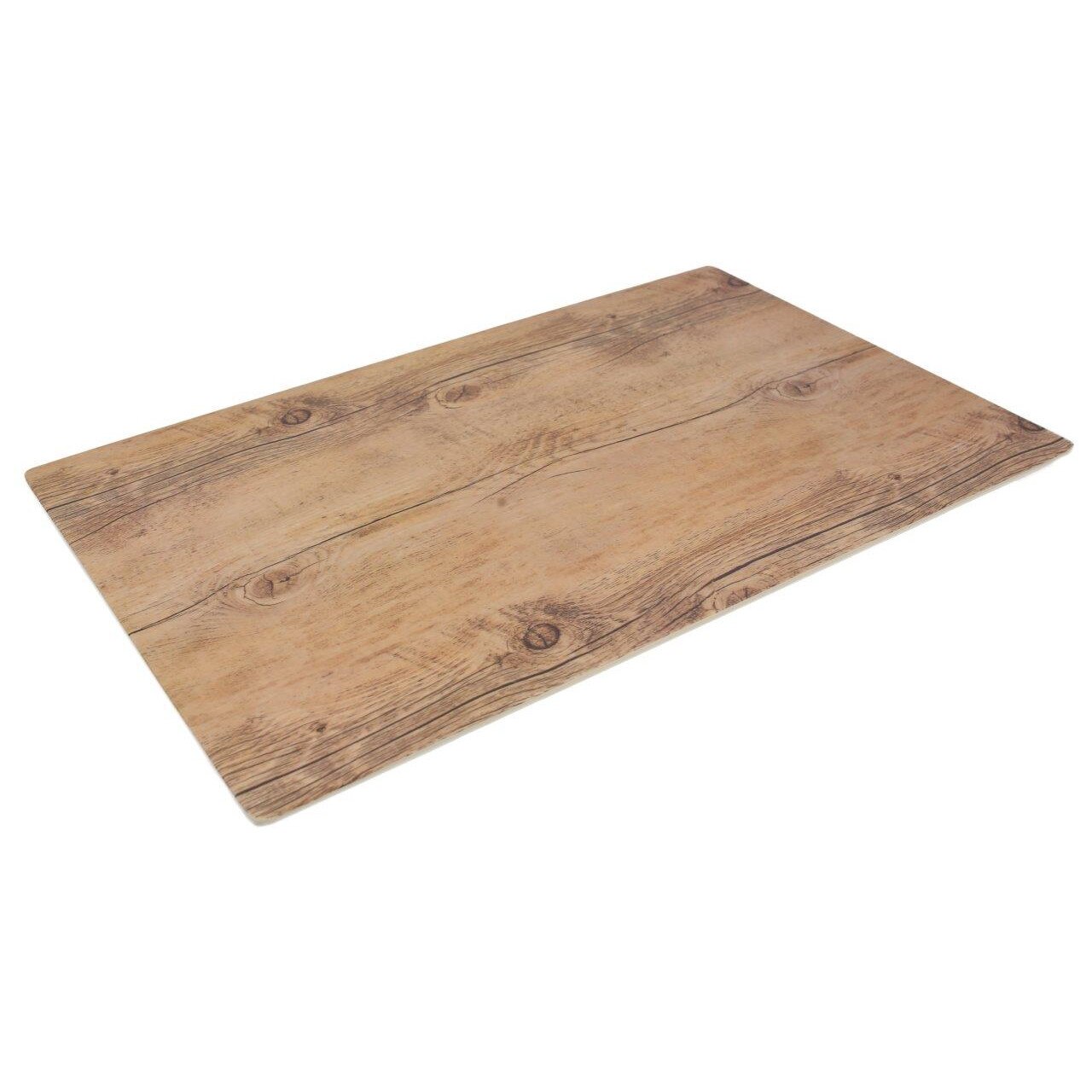 Platou servire rectangular, decor lemn, 53 x 32.5 x 1.5 cm