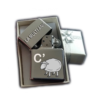 Bricheta metalica cu benzina. Mesaj La multi ani Bricheta metalica cu benzina. Mesaj La multi ani