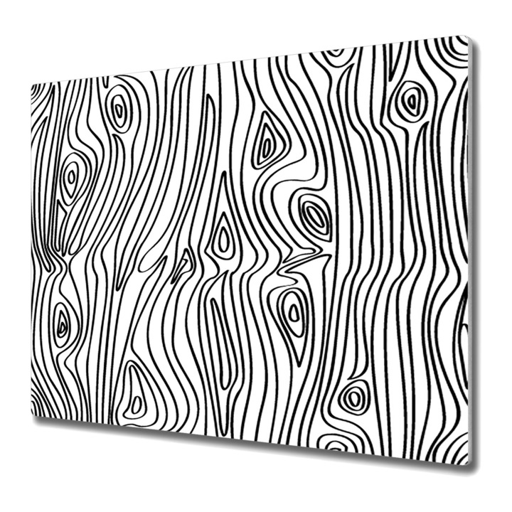 Tocator paine. Sticla. Dreptunghi. Imitatie De Lemn. Alb. 60x52 cm. 010010520040000030749