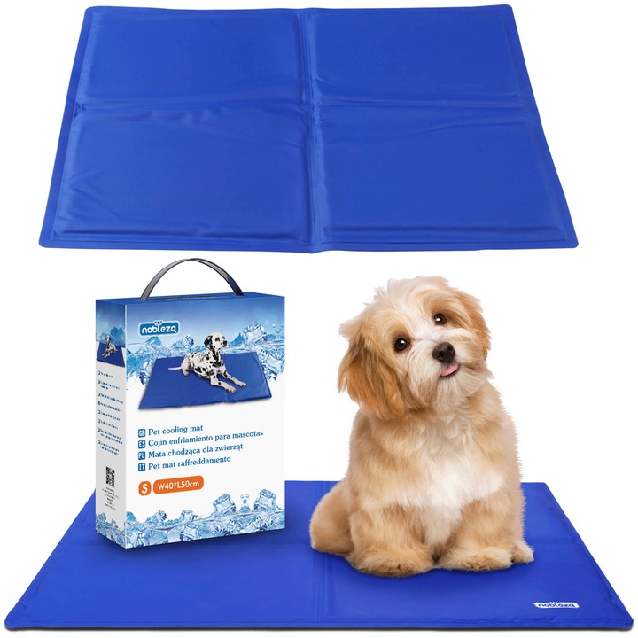 Hűtőszőnyeg Kutyának Macskának, Nobleza, 50x40x1 Cm, Kék