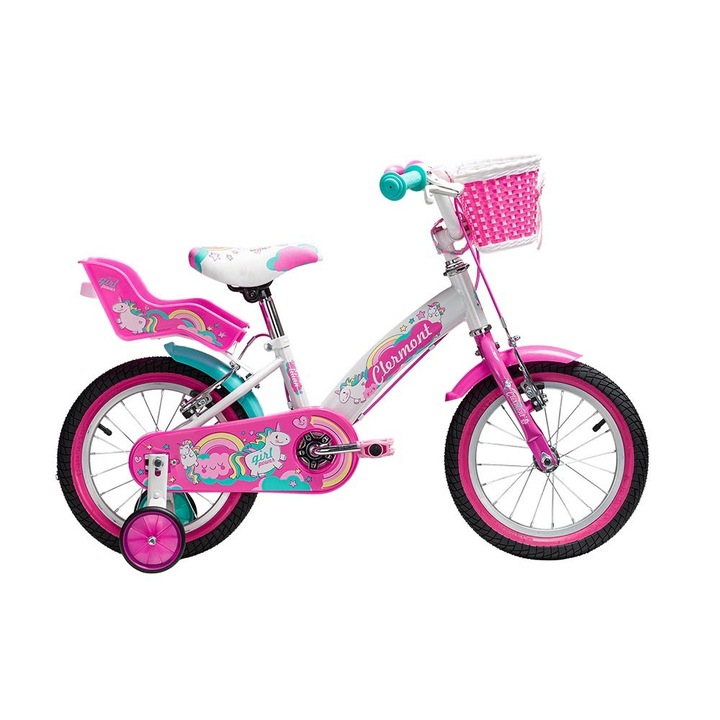 Bicicleta copii Clermont Lilian 16''-Alb Roz