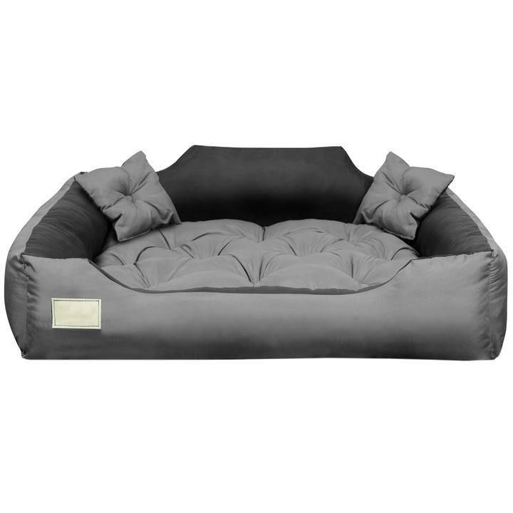 Kutyaágy Kutyák és Macskák Számára L EDANTI 100x75 cm Szürke Fekete Mikroszálas