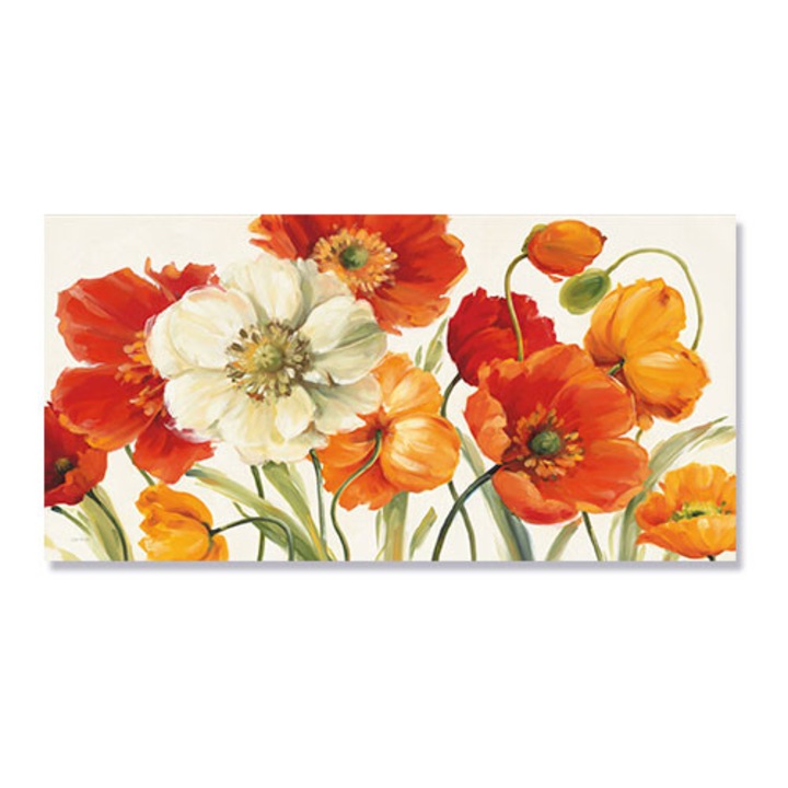 Tablou Canvas - Poppies Melody, 50 x 100 cm