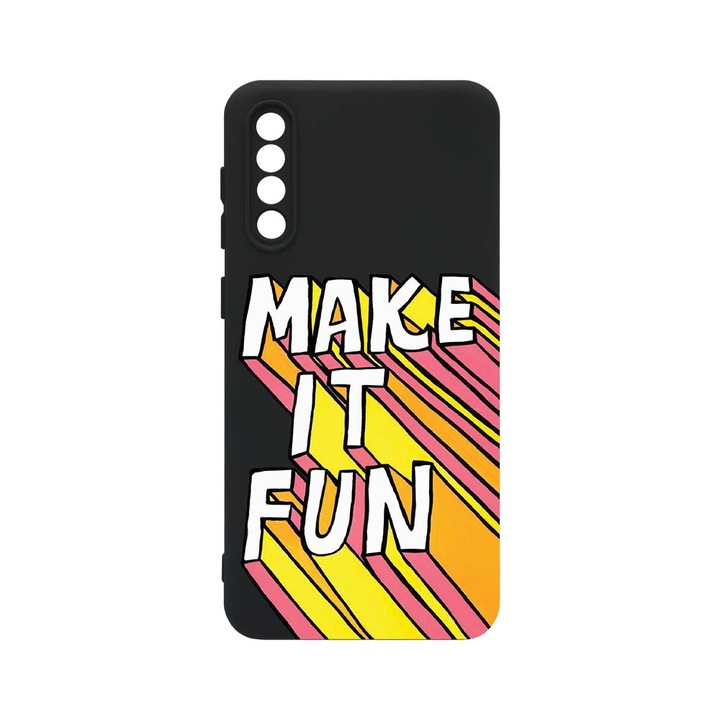 Husa BestCase® Premium Liquid Silicon, Compatibila Cu Samsung Galaxy A50 / Galaxy A30s, Make It Fun, SLIM 1.2MM, Microfibra in interior, Antisoc, Rezistent la socuri, Protectie Camera, PB 494