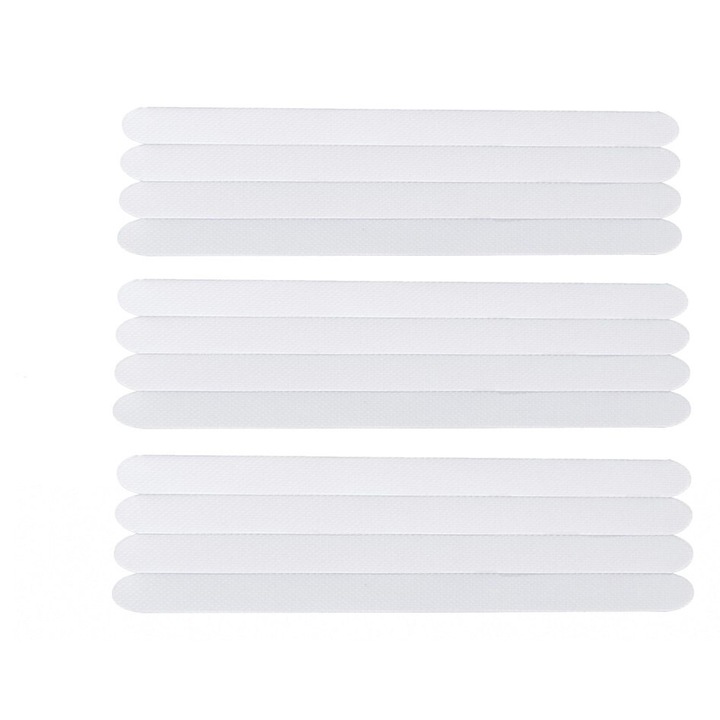 Комплект от 12 ленти против плъзгане, 2 x 20 см, за подове в баня, душ кабини, вани и самозалепващи се силиконови стълби, 2 x 20 см, CBD CORAL BEST DEALS