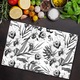 Vágódeszka, Tulup, Üveg, Négyszögletes, Szörny És Orchideák Szürke, Szürke, 80x52 cm, 010010520060000030335
