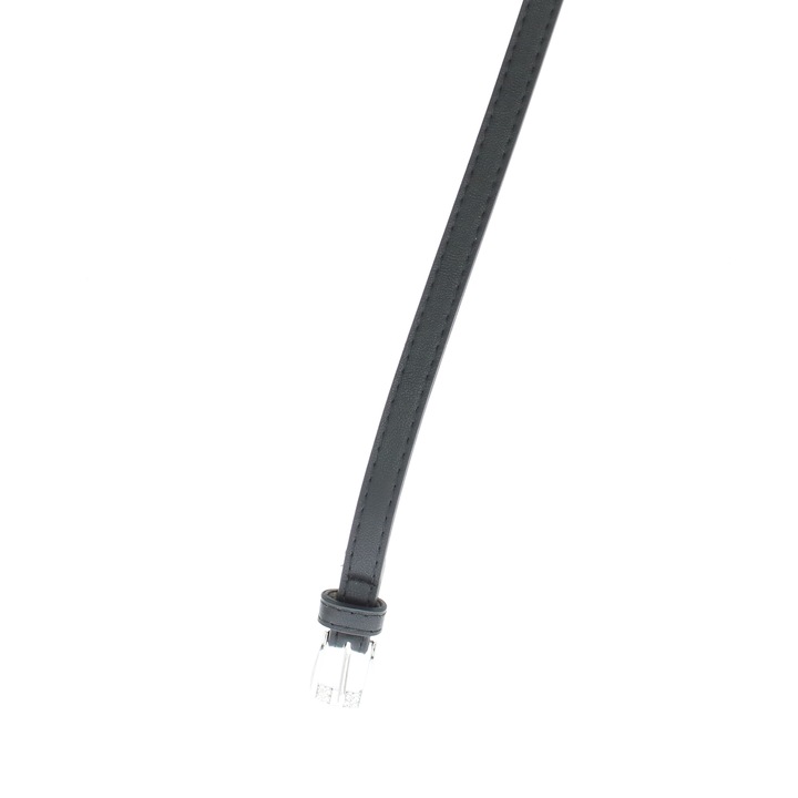 Дамски колан, Buticcochet, синтетична кожа, 110 х 1,5 см, катарама с кристали, Черен - CRDD206