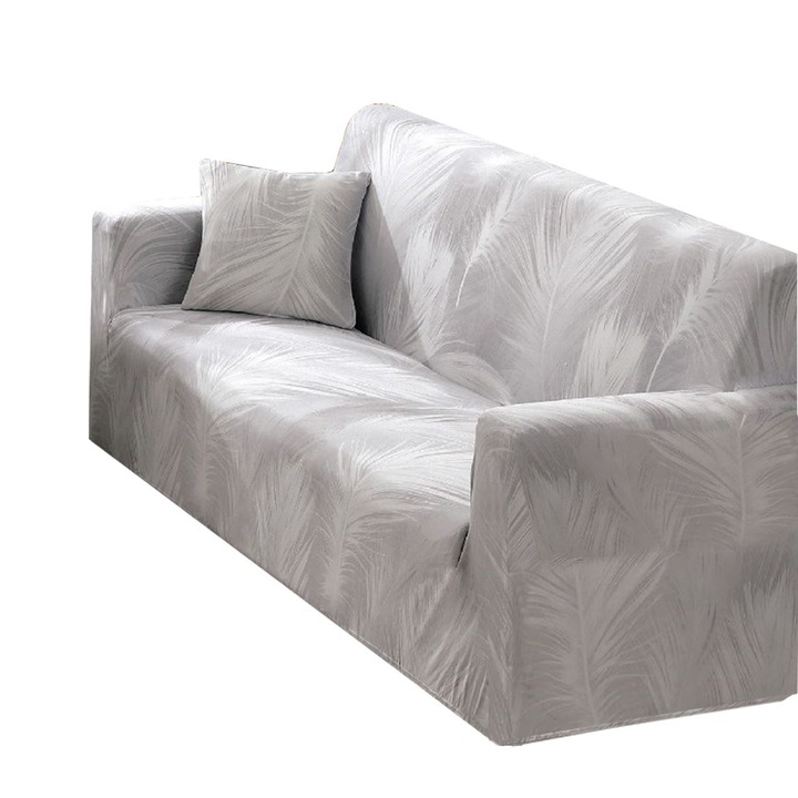 Husa elastica pentru canapea, Jojo Home, imprimeu Fulgi, L-3 locuri, 180x230cm