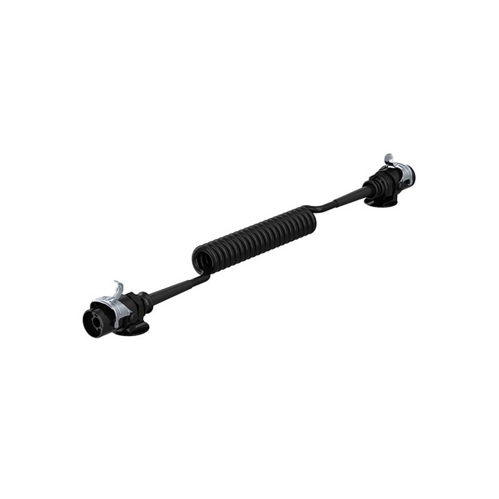 Cablu adaptor alimentare camion spiralat lungime de lucru 3m, lungime maxima 4,6m, 7, 7 numar pini, ABS, EBS