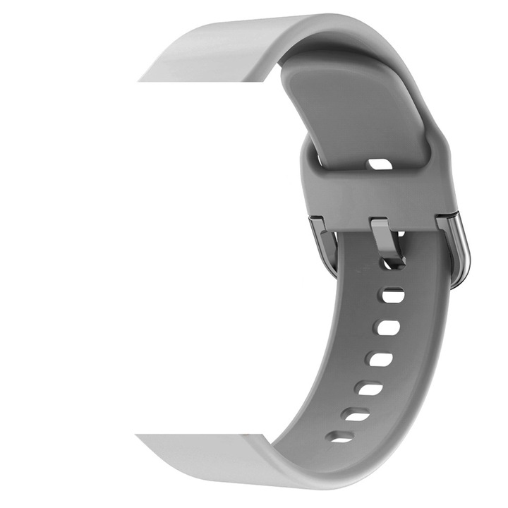 Силиконова каишка, съвместима с часовник Samsung, Strong Grip, сив