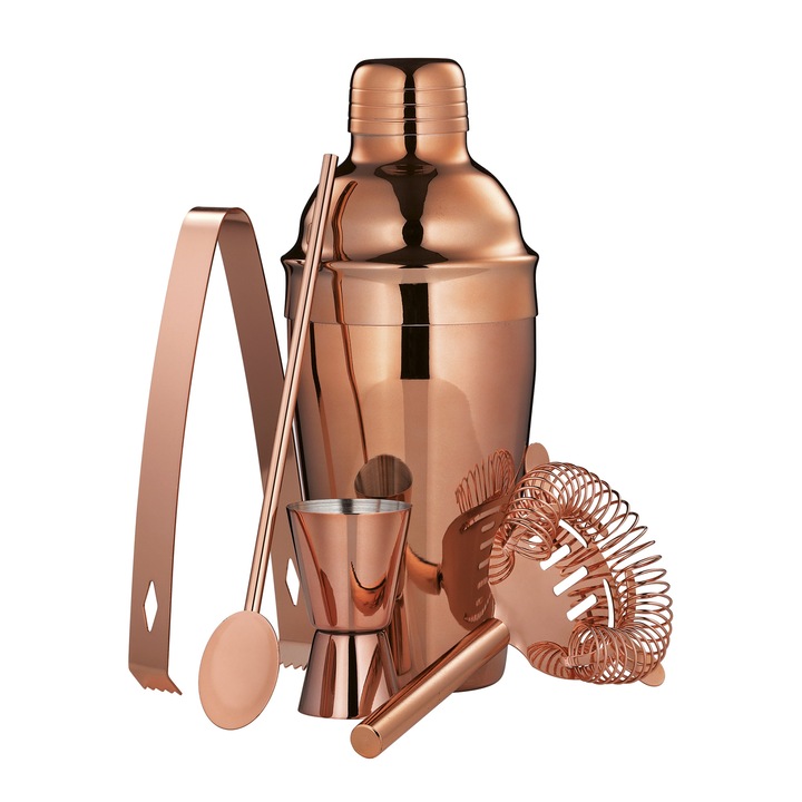 Koktélkészlet CILIO, MANHATTAN, Bárkészlet 5 részes, Inox