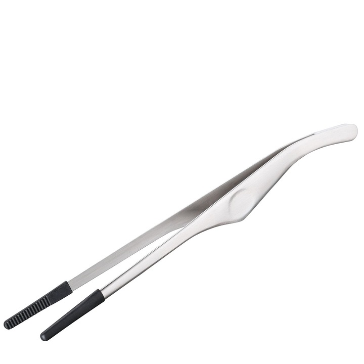 Cleste bucatarie, Spring, Silicon/Inox, 30 cm, Argintiu/Negru