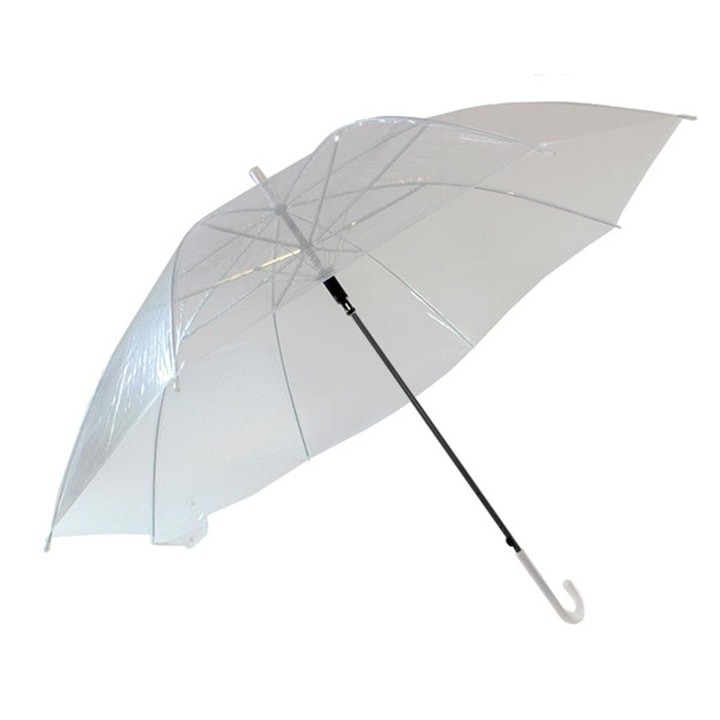 Esernyő, ZakupyTV, 91 cm, fehér/átlátszó
