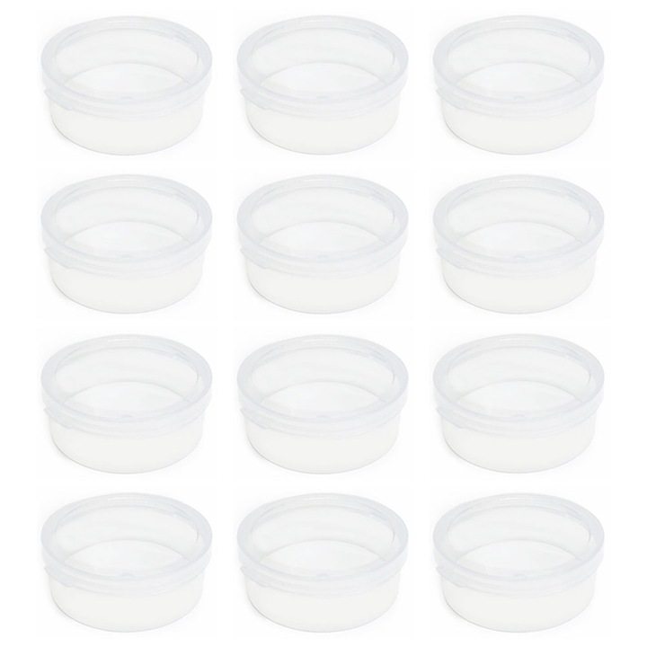 Set 12 Cutii depozitare QttvbTna, transparent, 6x2.5cm