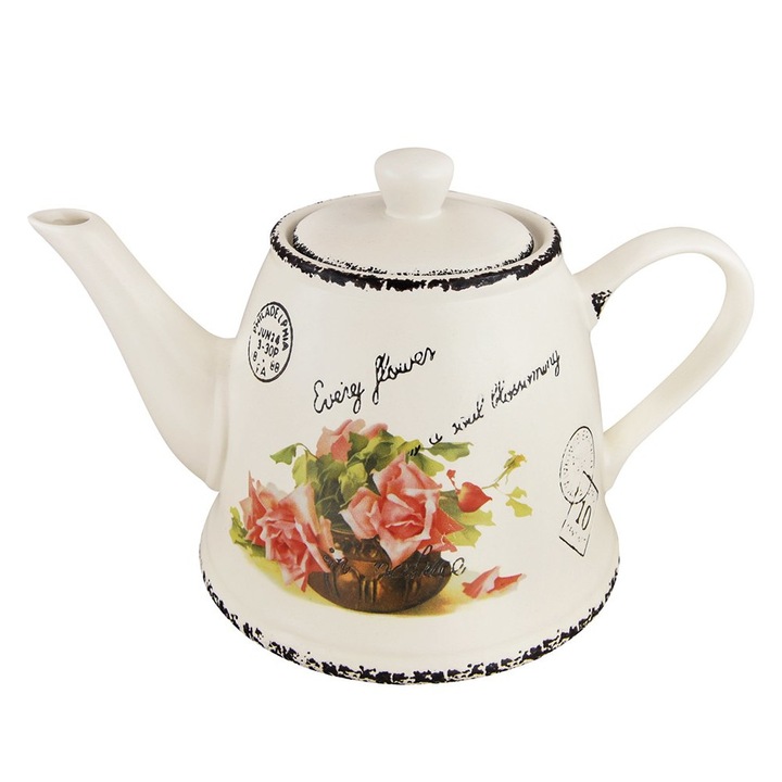 Керамичен чайник, Mestro, Бял, 800 мл