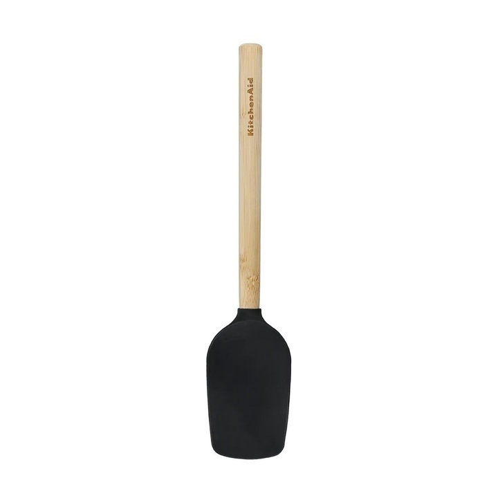 Spatula KitchenAid CLASSIC, silicon/bambus, bej/negru