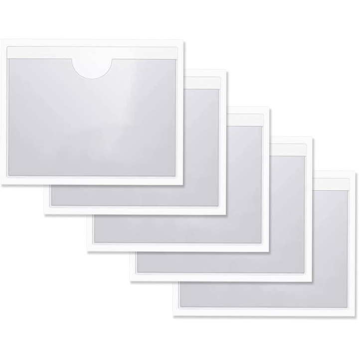 Set 5 huse pentru carduri de parcare, PVC, 10x8 cm