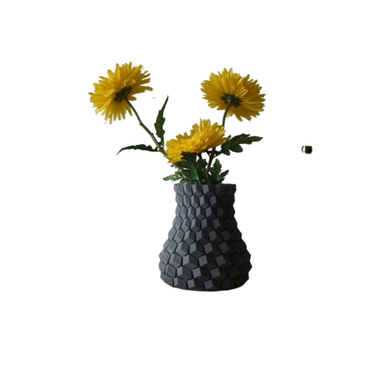 Декоративна ваза fixGuard 3D Decor, honeycomb, 12cm, grey