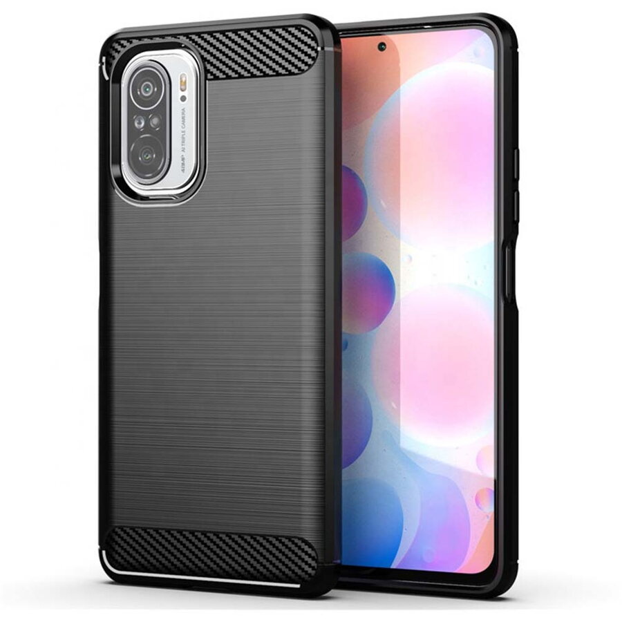 Husa pentru Xiaomi Mi 11i / Poco F3 - Techsuit Carbon Silicone - Black