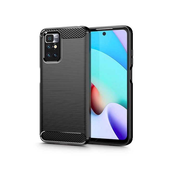 Xiaomi Redmi 10 2021 / Redmi 10 2022 Techsuit Carbon Silicone Black tok